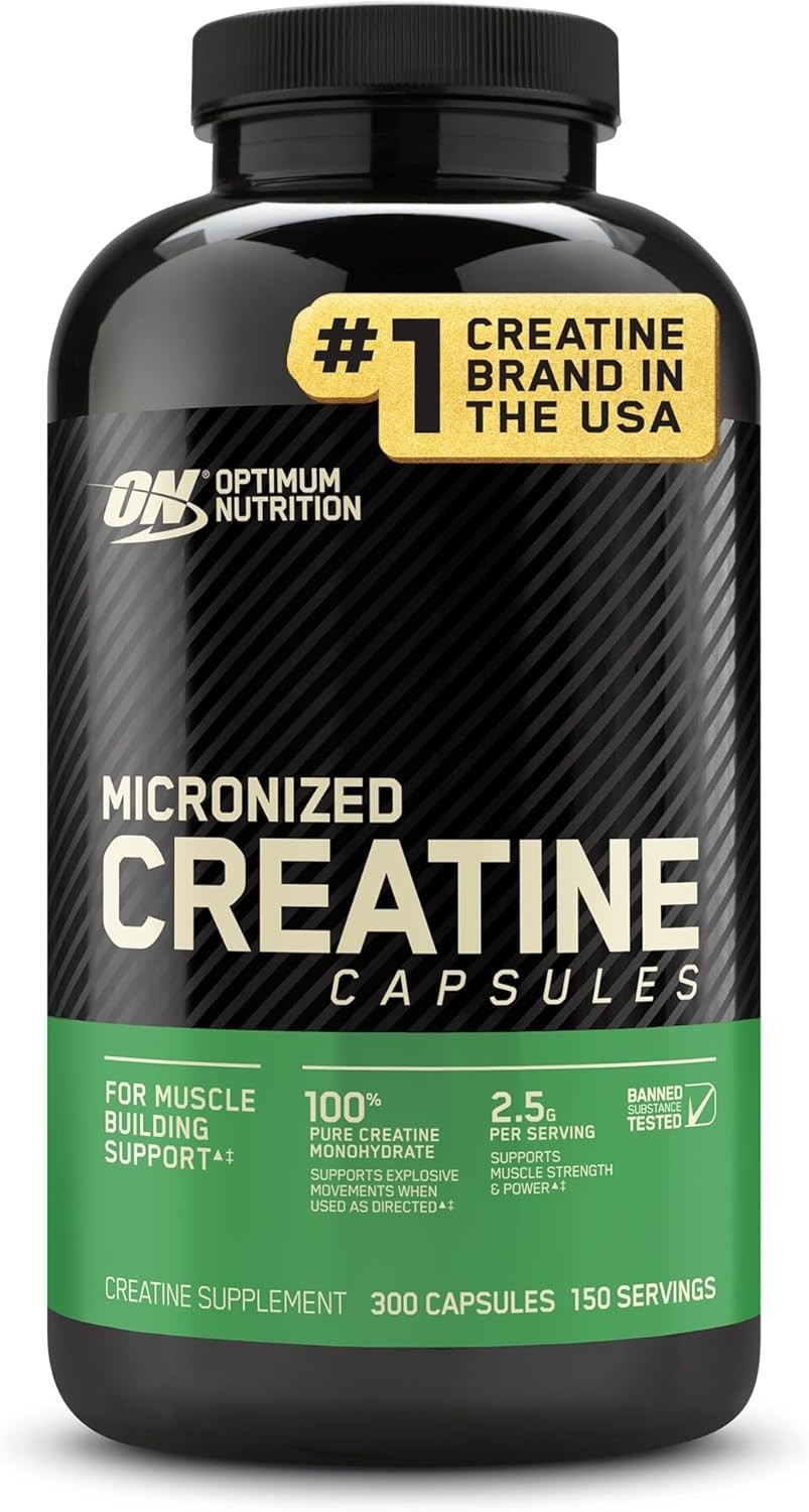 300 Capsules of Pure Micronized Creatine Monohydrate – Boost Strength & Power