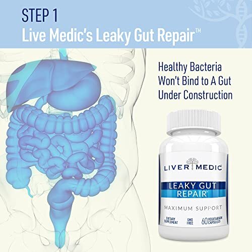 Leaky Gut Repair Maximum Support Gut Health L-Glutamine Slippery Elm for IBS …
