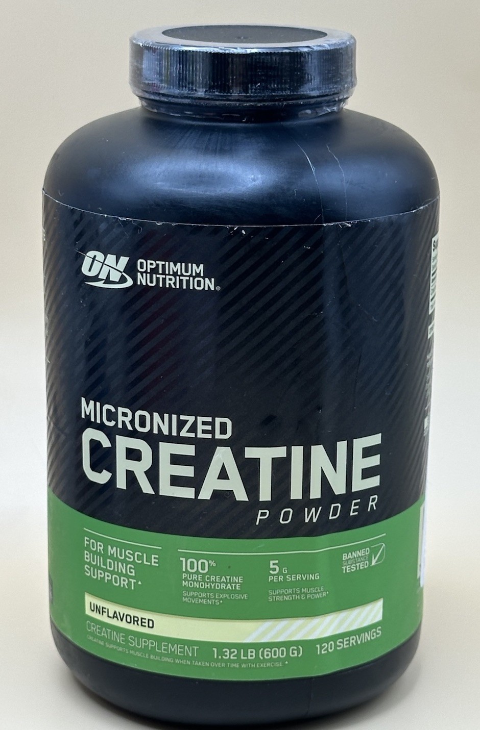 Optimum Nutrition Creatine Powder – Unflavored 1.32 Lb (600 Gram) Exp 2026
