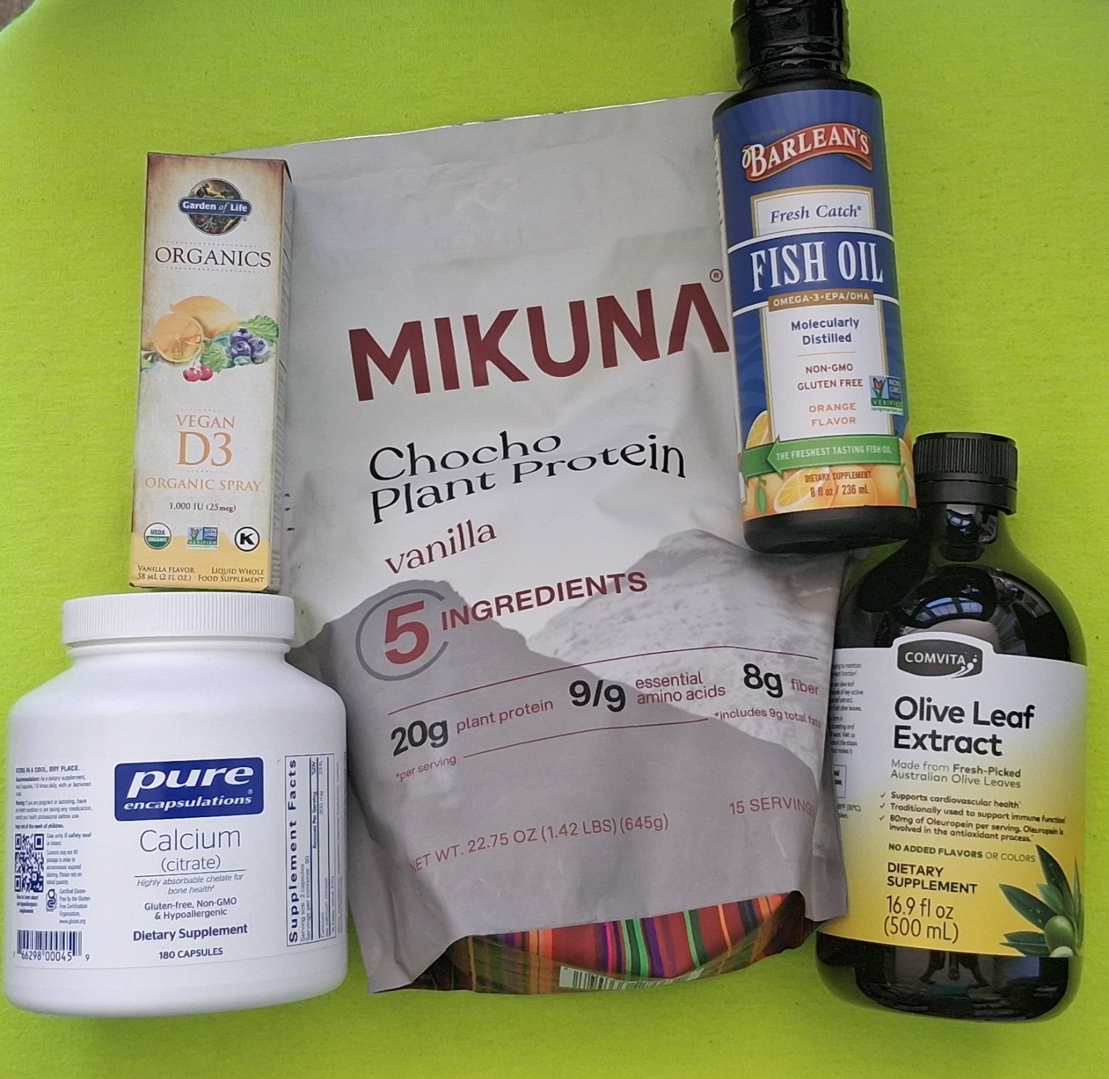 Wellness bundle- Protein, Olive leaf extract, D3, Fish oil and Calcium Citrate