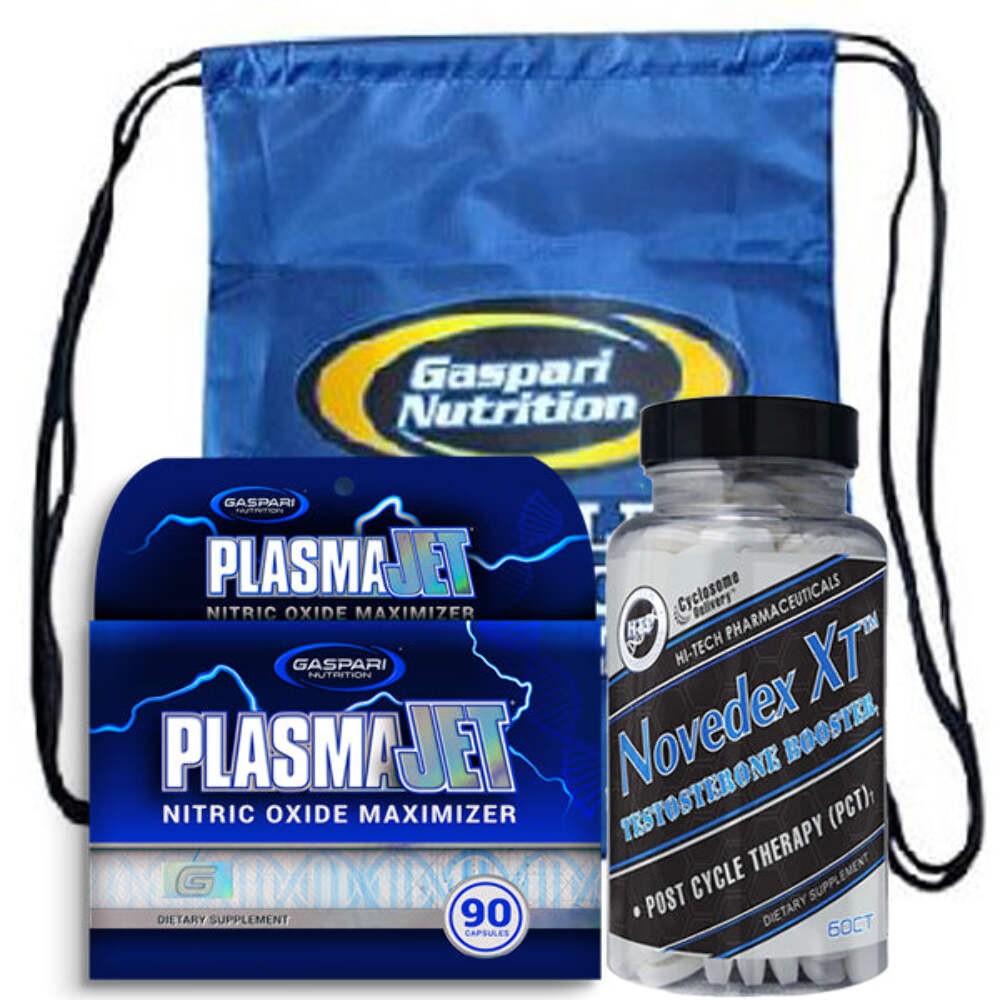 Gaspari Nutrition Plasmajet and Nove-dex XL Muscle Stack with FREE Back Pack