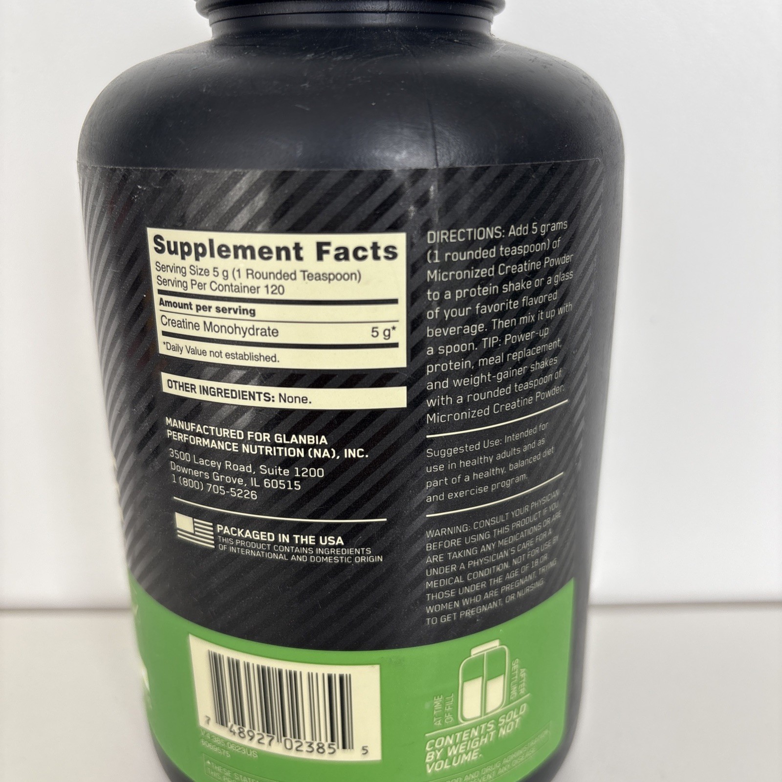 Optimum Nutrition, Micronized Creatine Powder, Unflavored, 1.32 lb 120 Servings