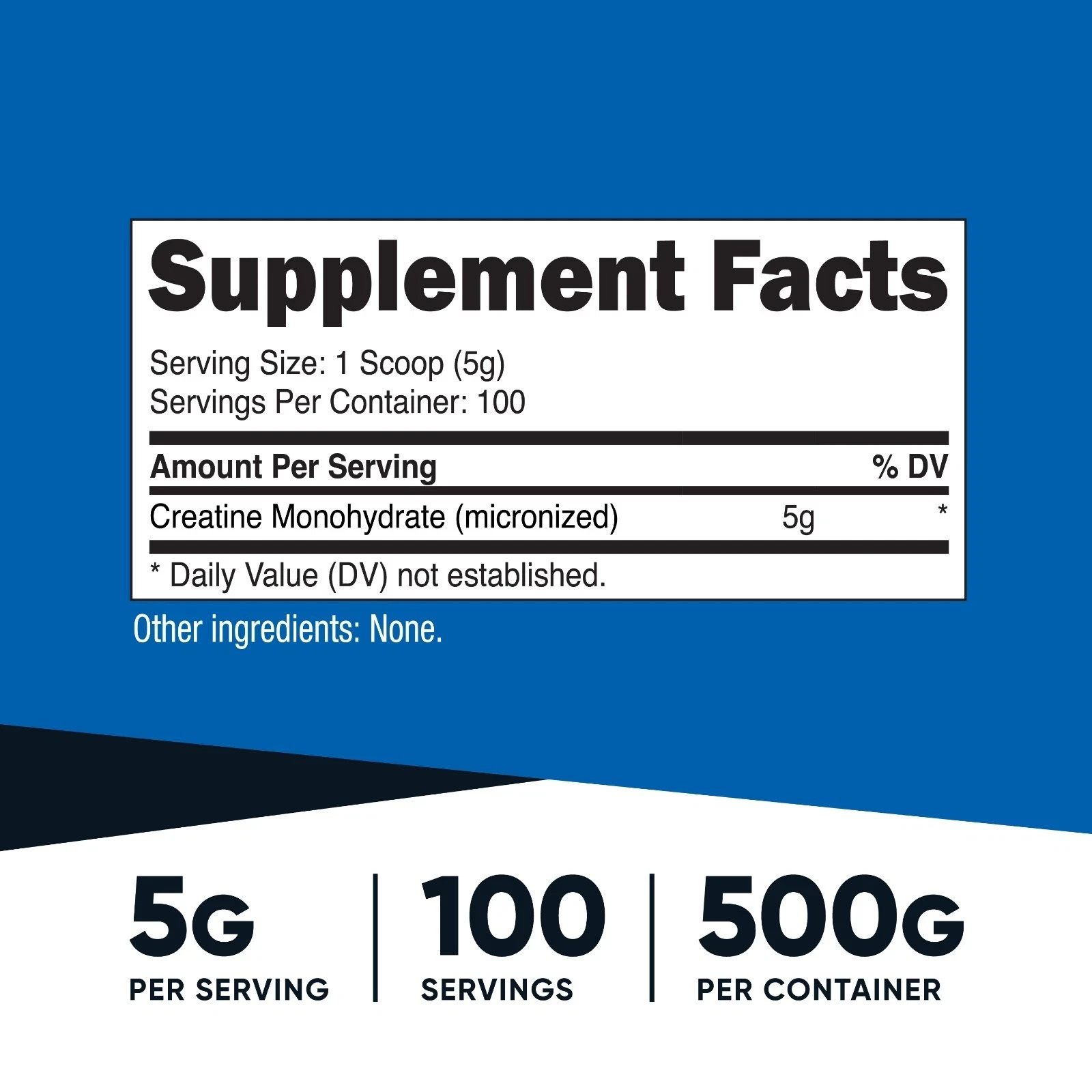 Unflavored Nutricost Creatine Monohydrate Micronized Powder 500G