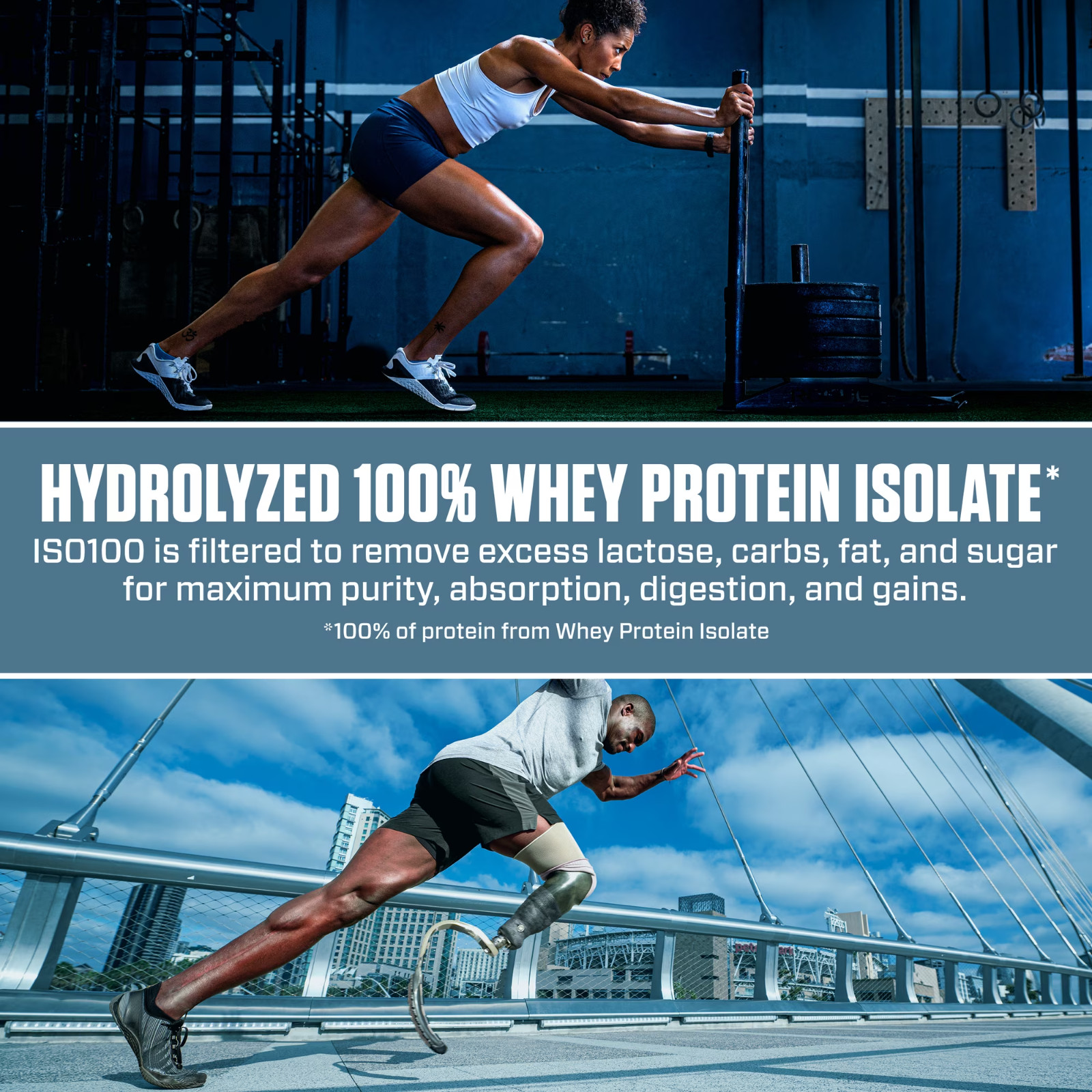 Dymatize ISO100 Hydrolyzed Whey Isolate Protein Powder Cookies Cream 20 Servings