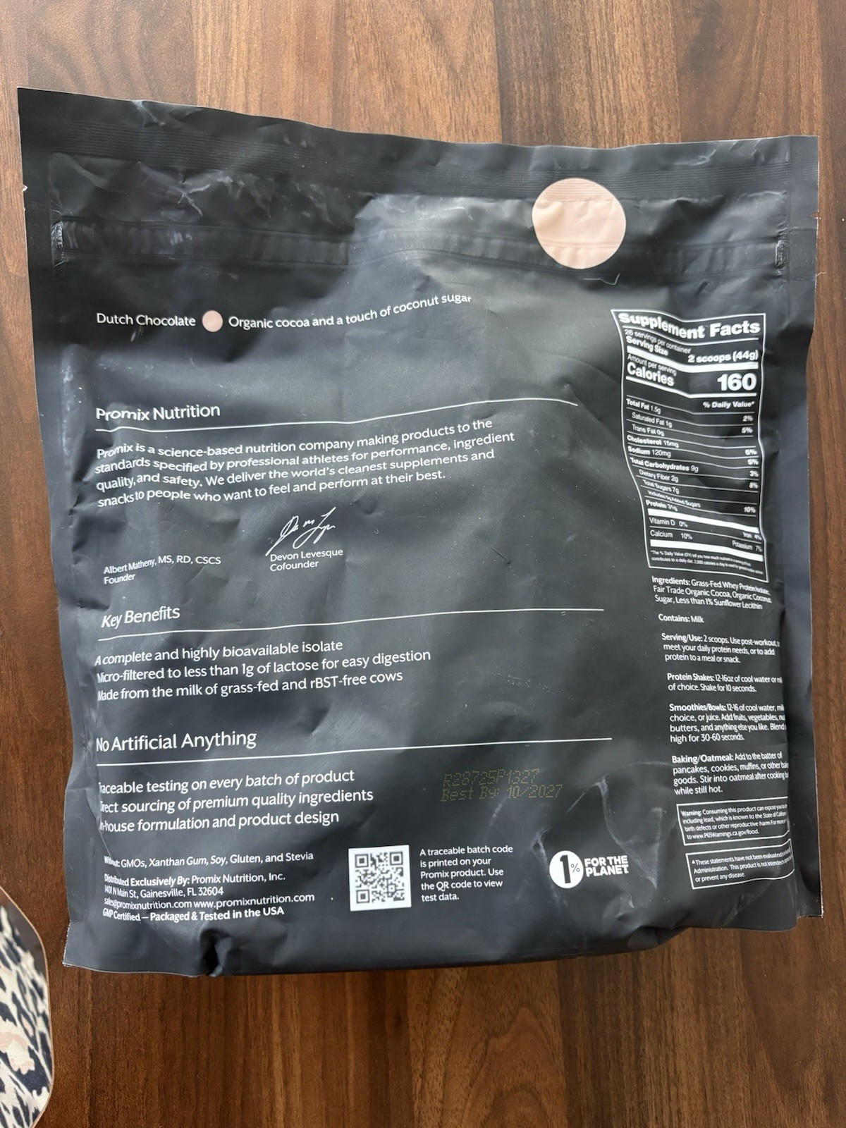 Promix Whey Protein Isolate Powder Grass Fed. 2.5 Lbs