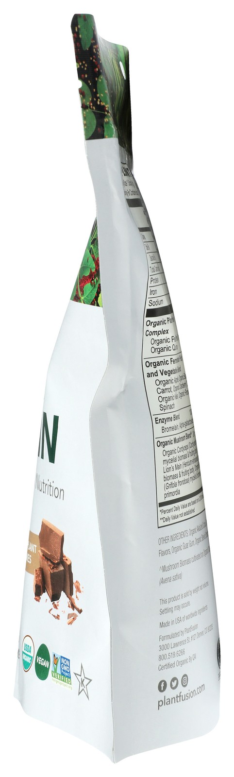 Plantfusion Organic Chocolate Plant Protein Powder 18 Grams 1 Pack