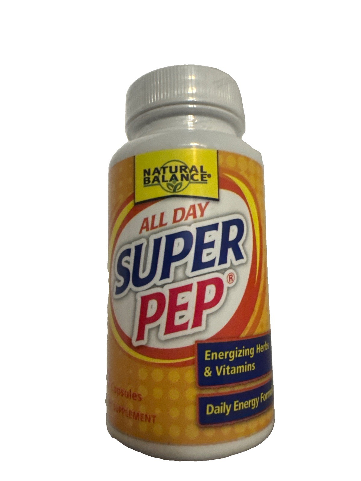 Natural Balance Super Pep | All Day Herbal Energy Supplement | 60 CT, 30