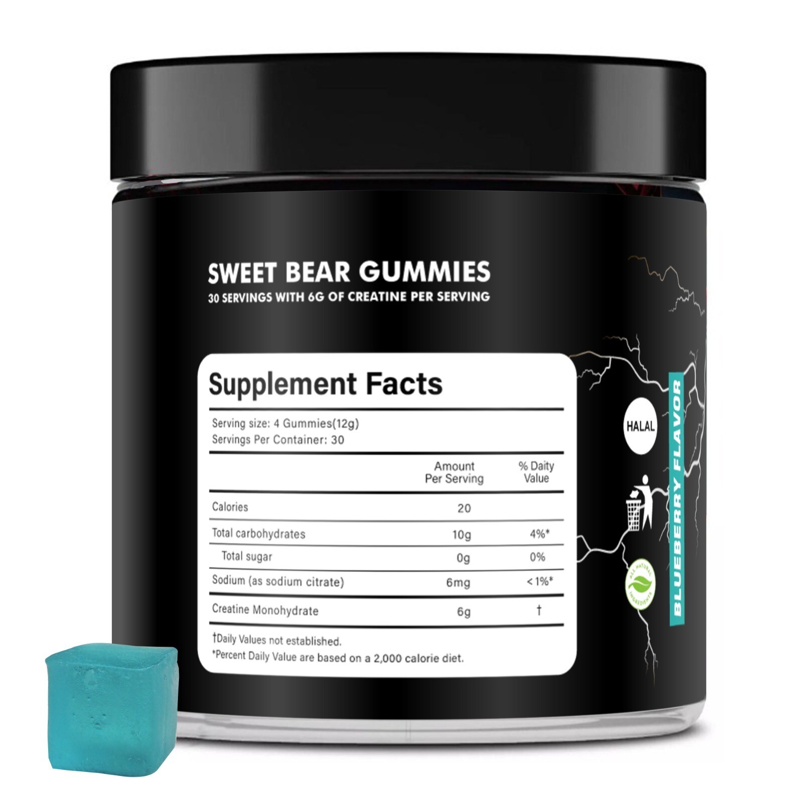 Creatine Monohydrate Gummies 6g Great For Workout And Recovery 120 Gummies NEW