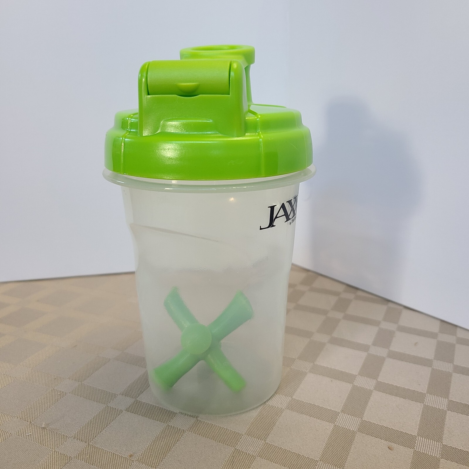 Jaxx 16oz Shaker Cup Green Protein Shake Powder Bottle Mixer W/Flip Lid Cap 2012