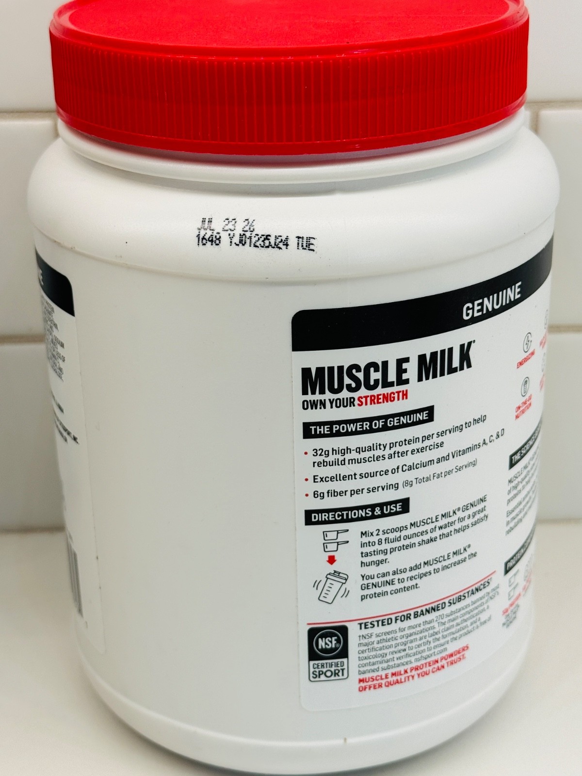 Muscle Milk Genuine Protein Powder Vanilla Creme 32G Protein 30.9 OZ 1.93 LB New