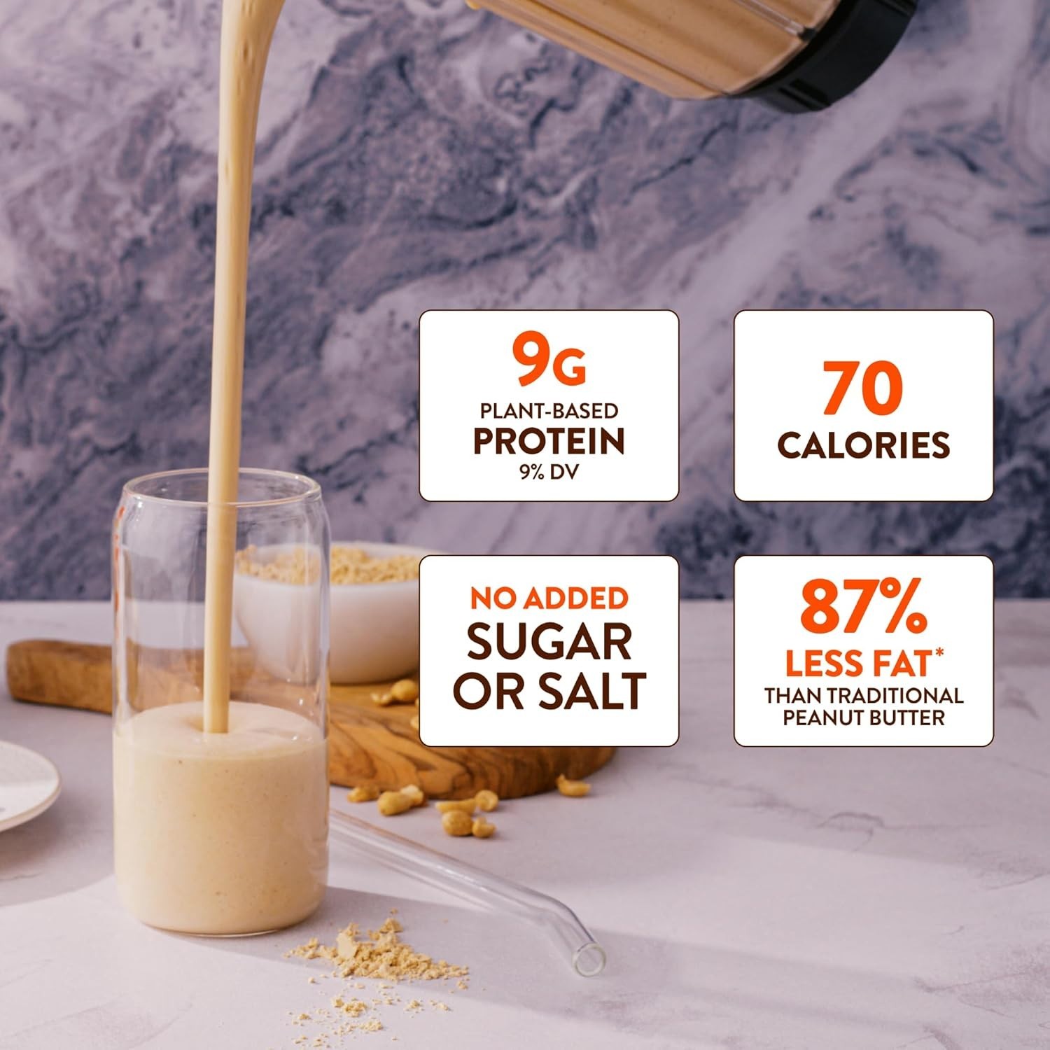 Delicious 24 oz Simply Peanut Powder – Low Fat, Plant-Based Protein Solution