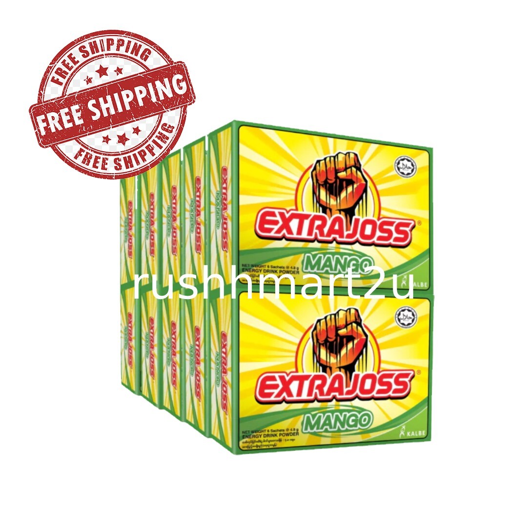EXTRA JOSS Mango Flavor 10 Box (60 Sachets) Energy Drink Powder FREE SHIPPING
