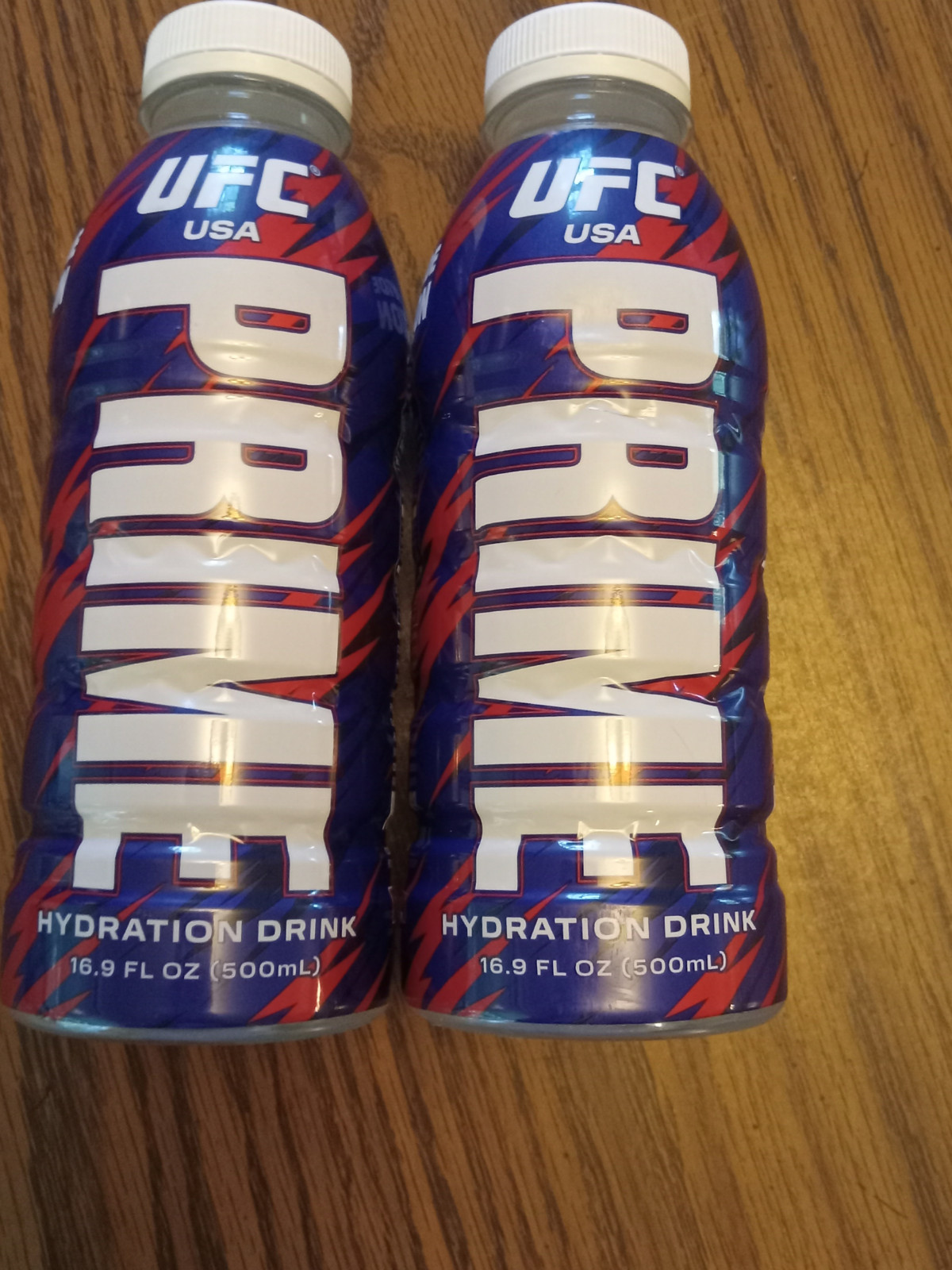 *DAMGED LABLES* TWO Bottles Prime Hydration UFC USA Berry Freeze USA 16.9 Oz KSI