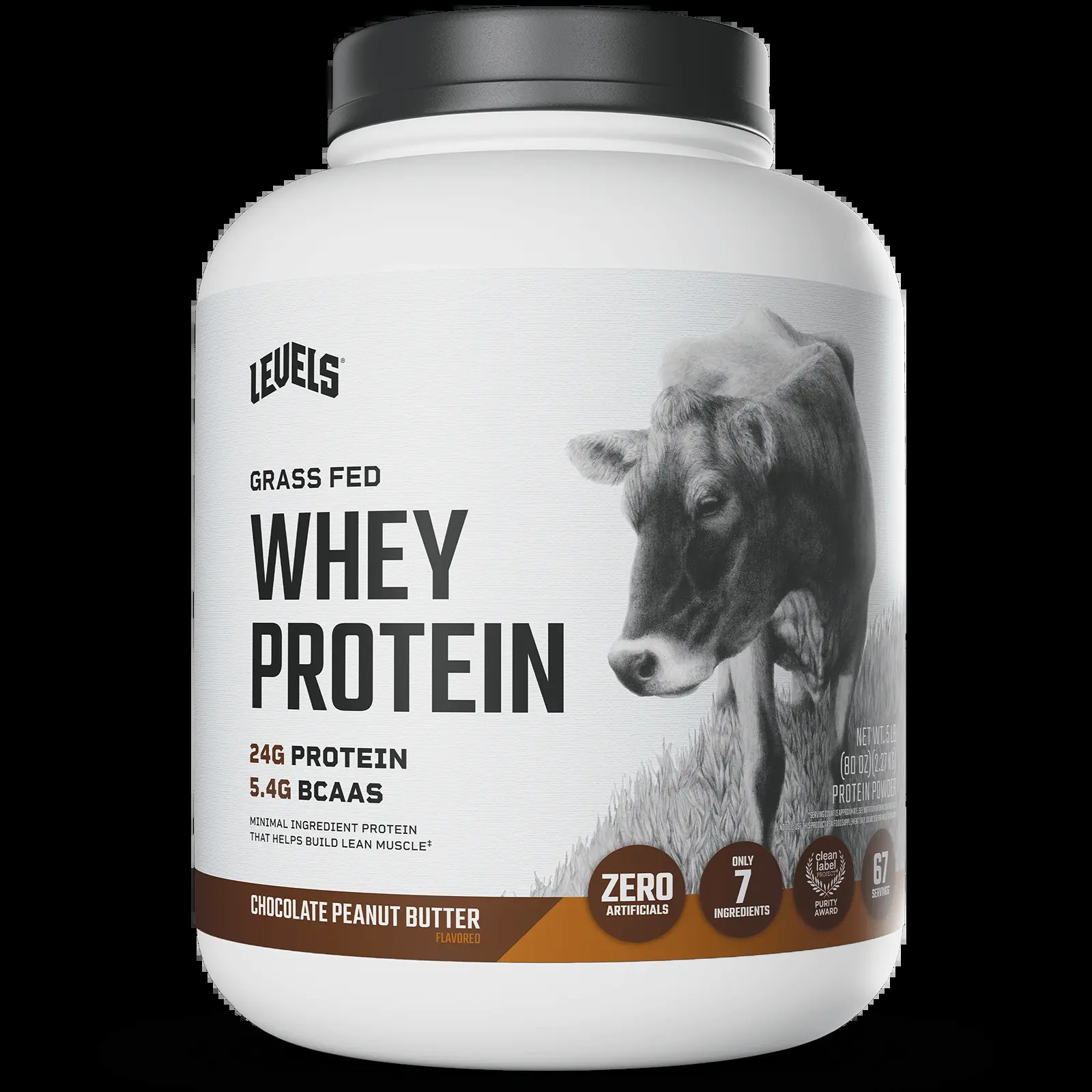 Levels Whey Protein, Grass Fed, No Artificials, 24G of Protein
