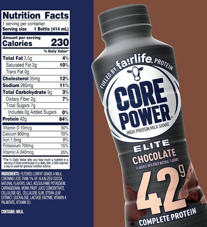 Core Power Elite High Protein Shake with 42g Protein Chocolate (4 Pack)