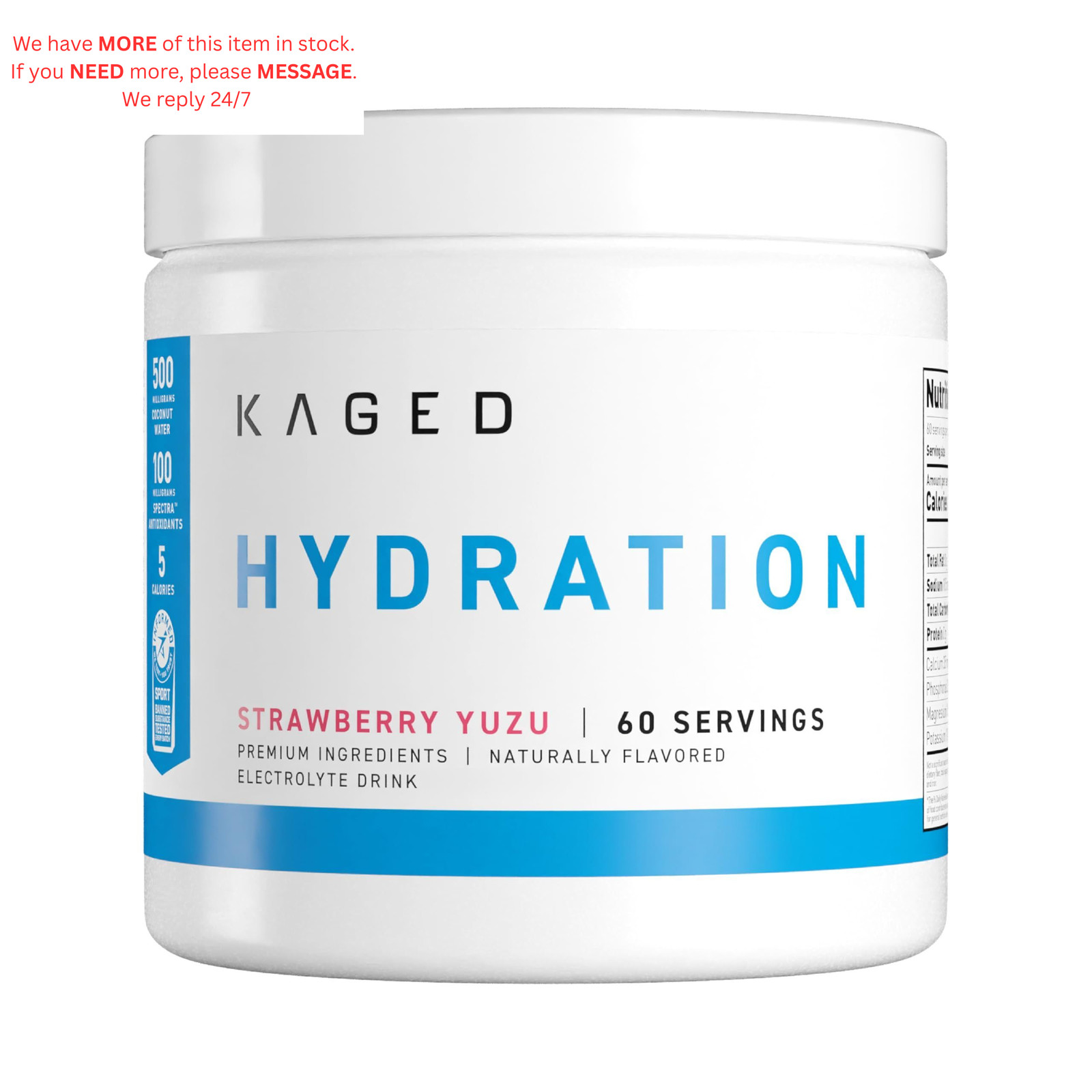Sugar Free Hydration | 5 Key Electrolytes | Coconut Water | 60 Servings