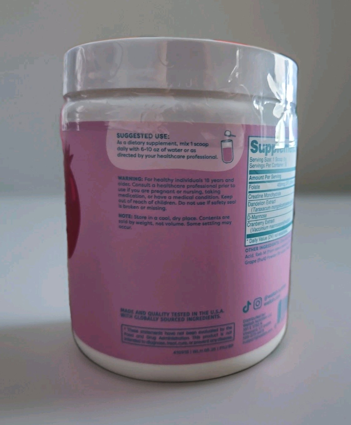 Wellah Pump-It-Up Creatine 50 Servings Blueberry Pomegranate Creatine Monohydrat