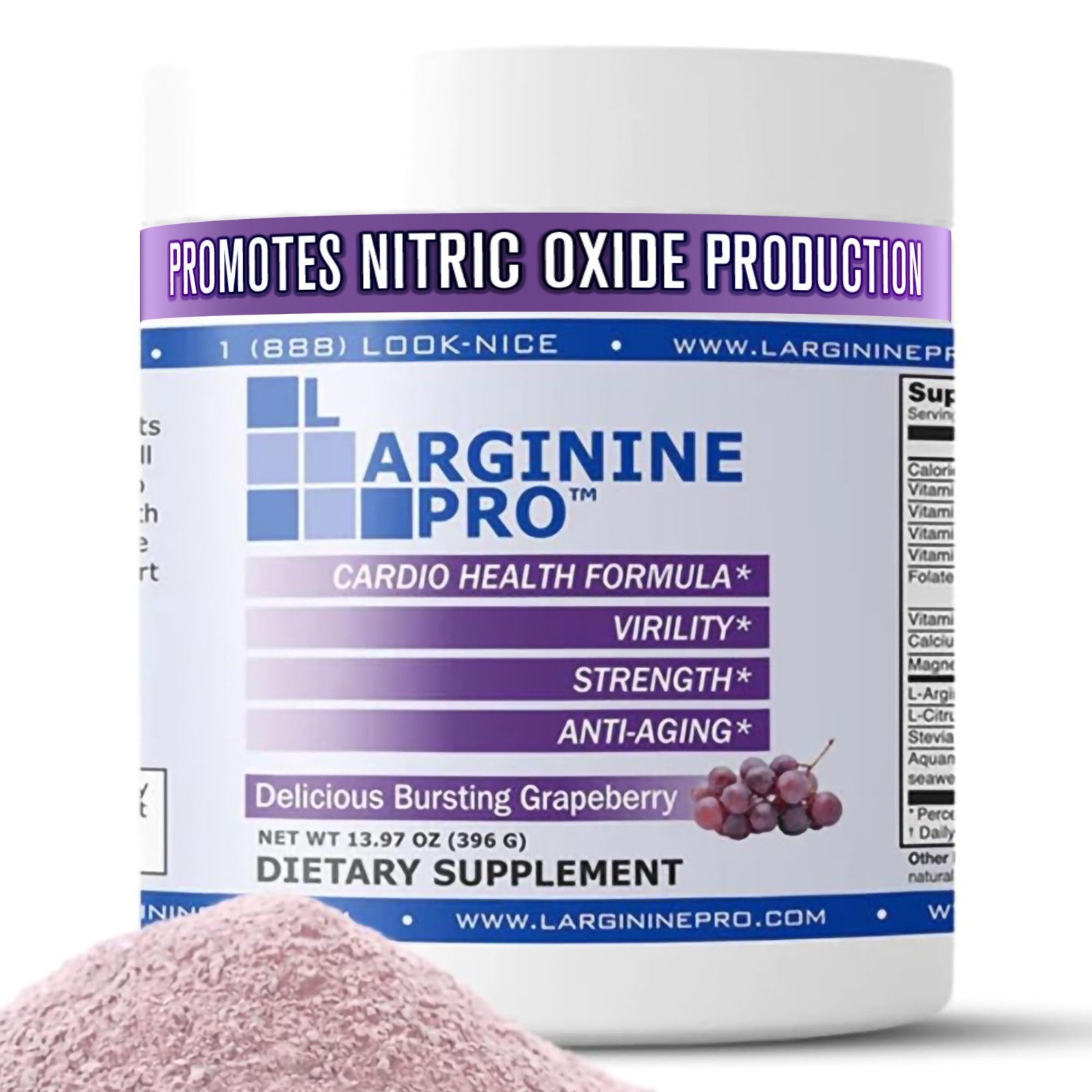 L-Arginine 5500mg + Citrulline 1100mg | Nitric Oxide Booster for Energy & Blood
