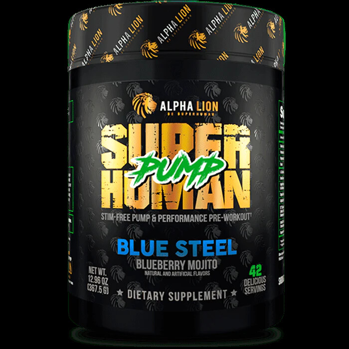 Alpha Lion SUPERHUMAN(PUMP) Pre-Workout,Stim-free 42 SERVING (PICK FLAVOR)