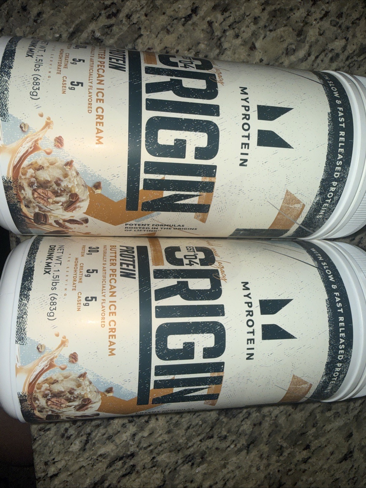 Myprotein Origin Protein Powder In The Butter Pecan Ice Cream flavor.New Sealed