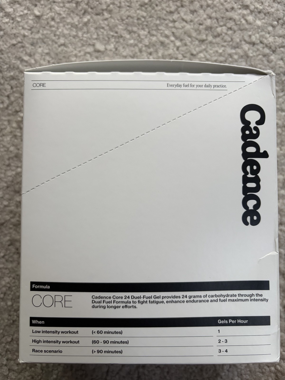 Brand New – Cadence Core 24 Dual Fuel Gels for Running Endurance 12-pack