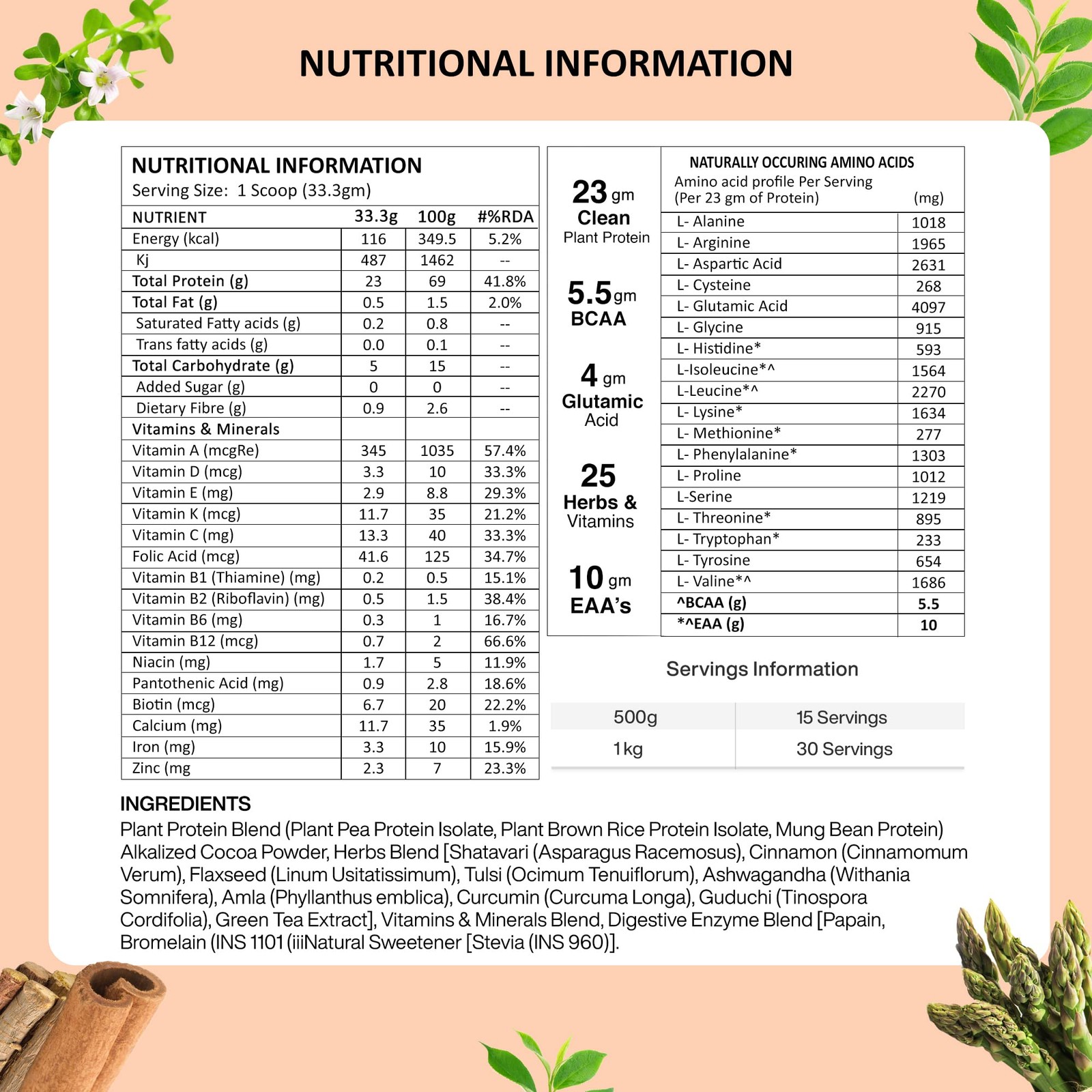 Vegan Greens Women Plant Protein 500g Chocolate Hormonal Balance Skin Hair
