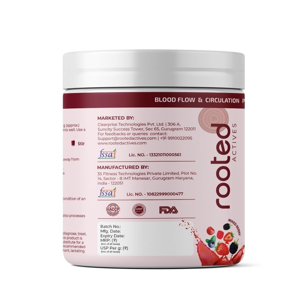 Beetroot Powder with BCAA L-Arginine L-Carnitine Resveratrol Nitric oxide boost