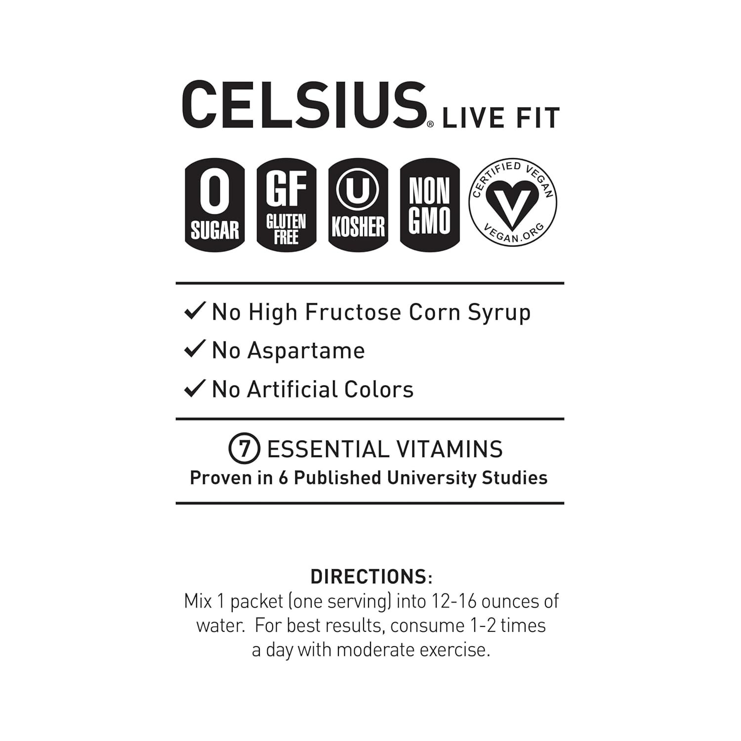 CELSIUS On The Go Strawberry Mango, Sugar Free Energy Drink Mix Sticks, 14 Count