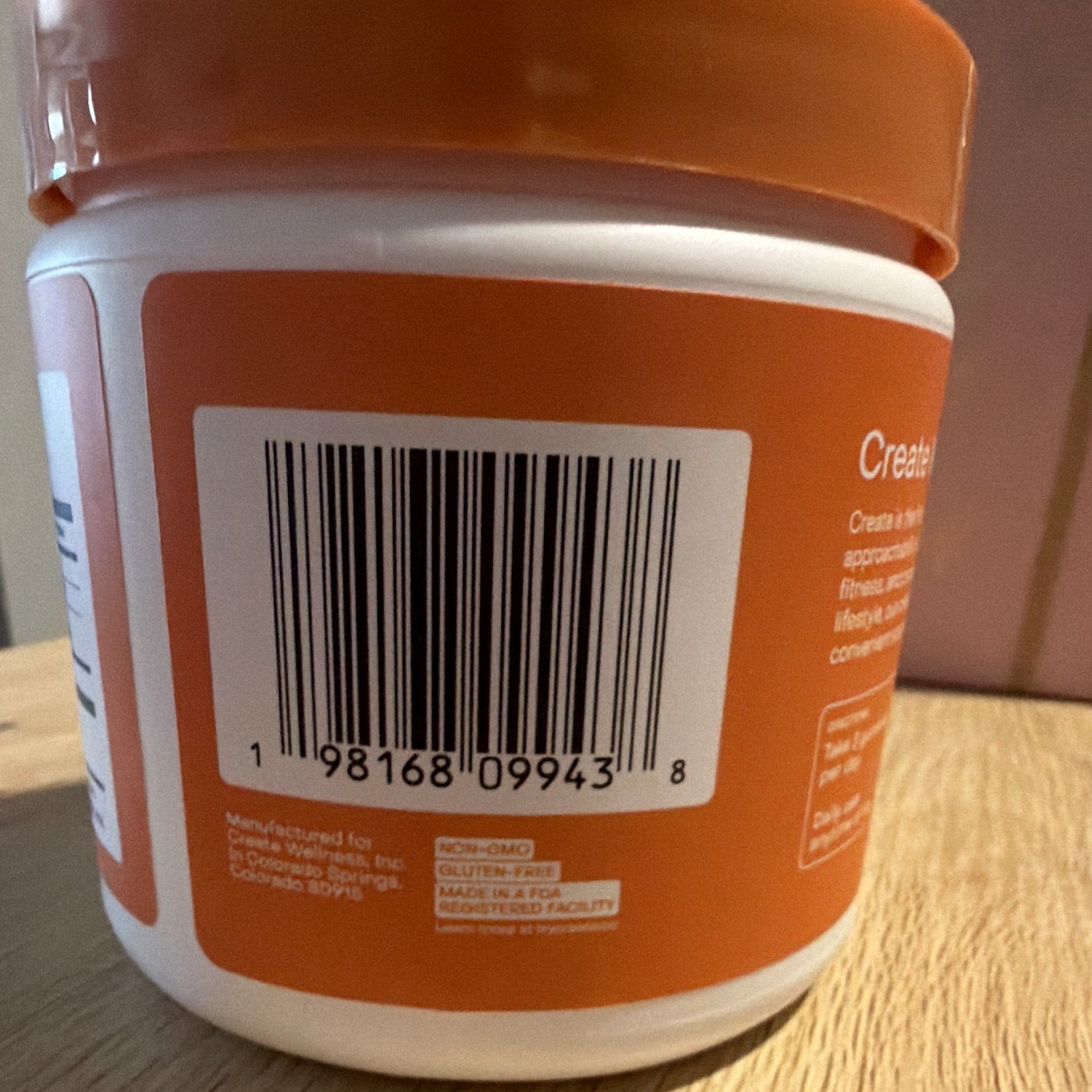 Create Creatine Monohydrate Gummies Orange 45 Ct Gluten-Free NSF Sport
