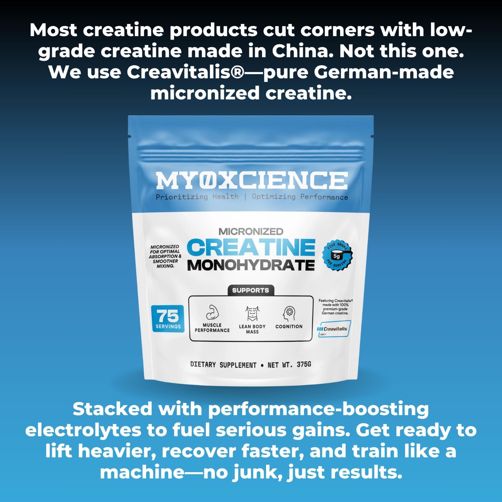 Micronized Creatine Monohydrate Powder | Pure Creatine for Muscle & Cognition |