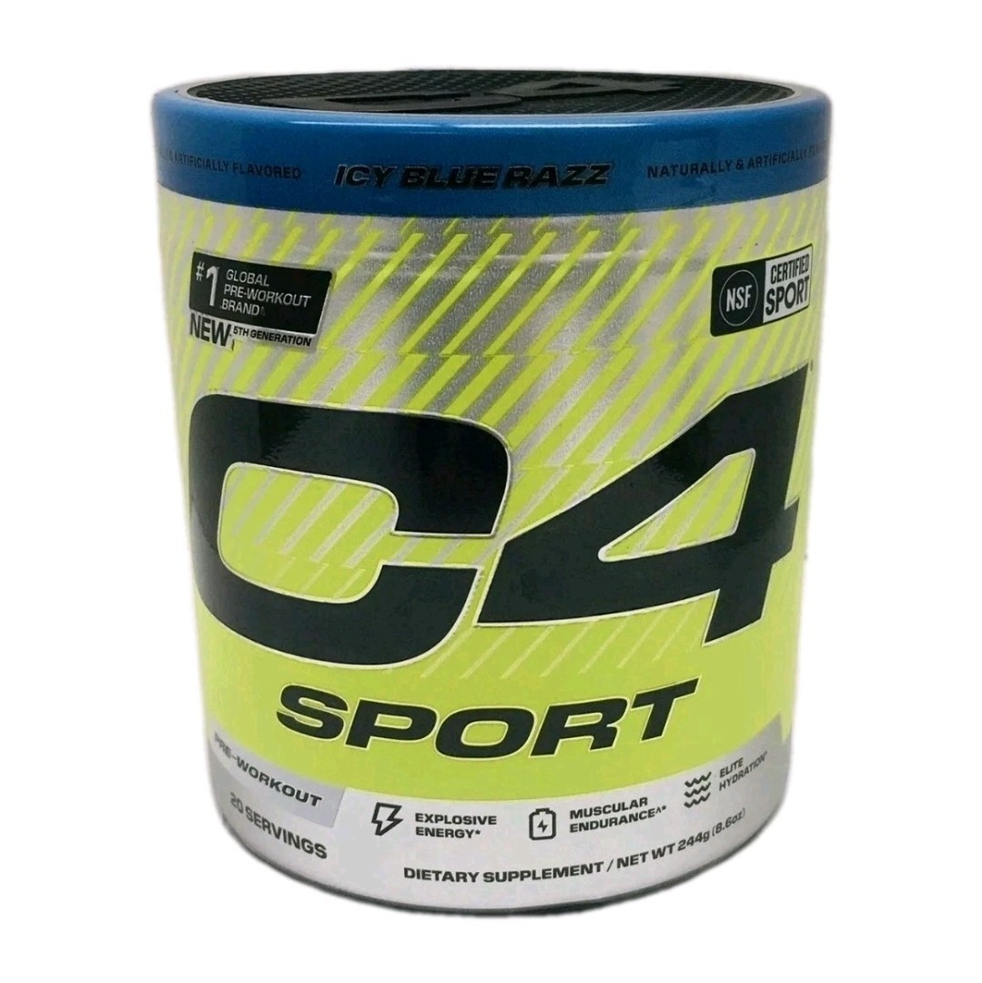C4 Sport Pre-Workout – Icy Blue Razz – Size: 8.6 oz