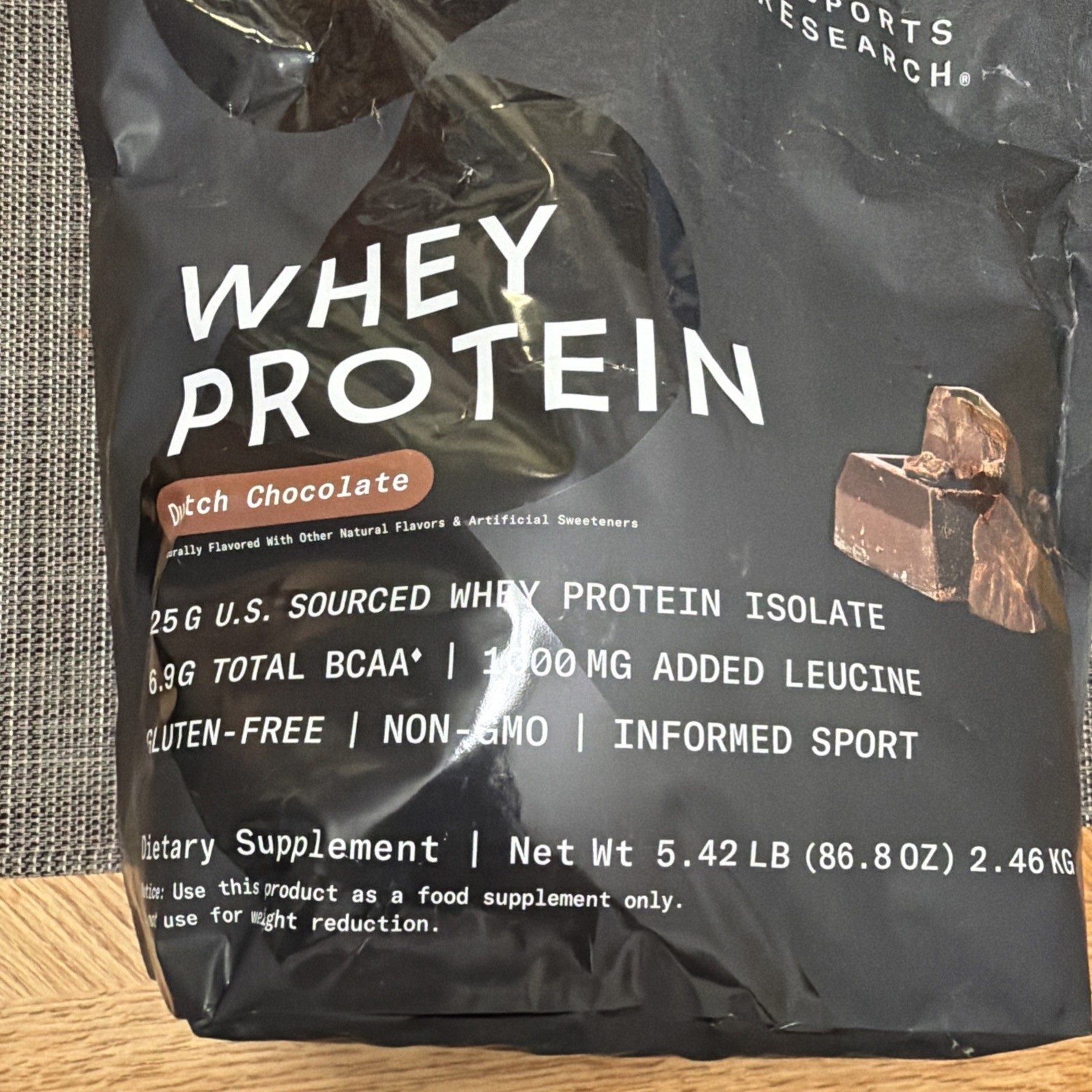 Sports Research Whey Protein Dutch Chocolate 5.42Lb BRAND NEW SEALED EXP 03/2028