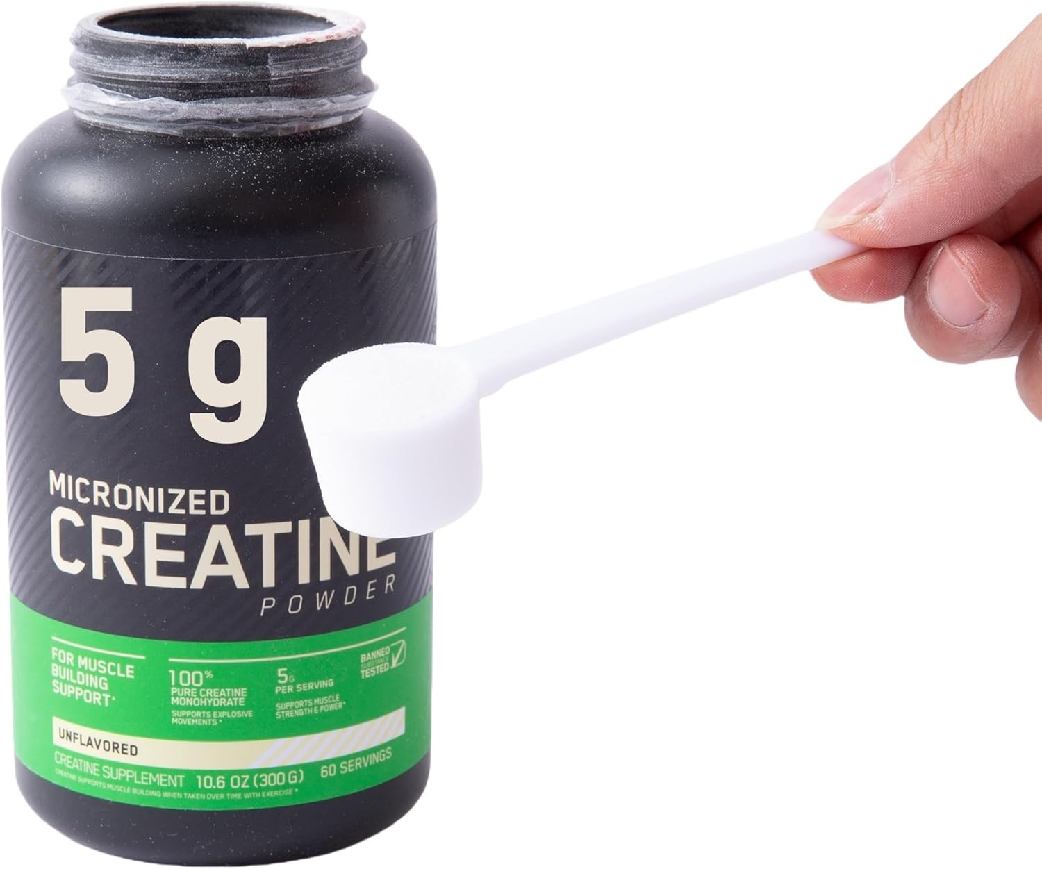 3-Pack 5g Scoop Creatine – White Measuring Spoons Calibrated Creatine