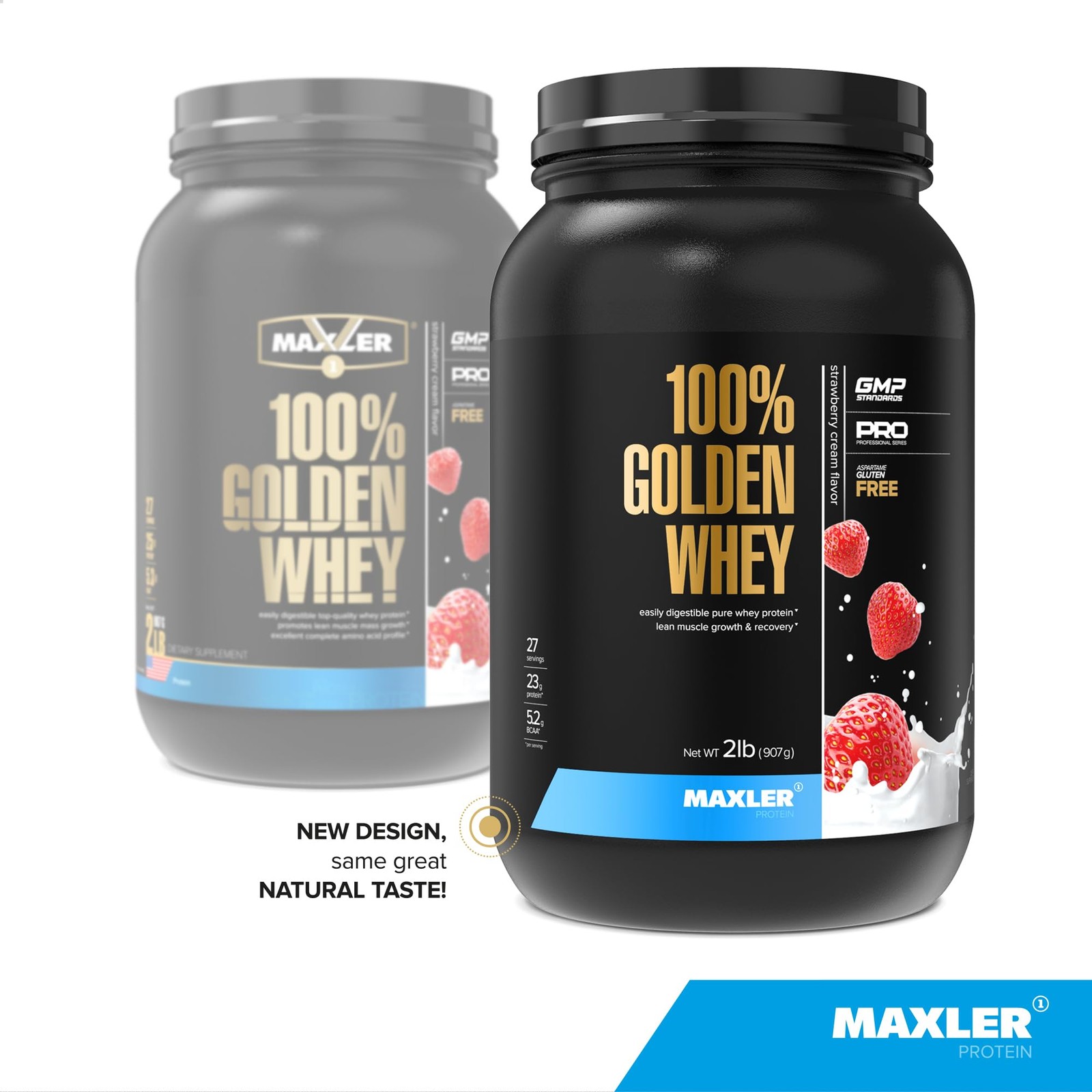 100% Golden Whey Protein – 23g of Whey Protein Powder per Serving – Pre, Post &