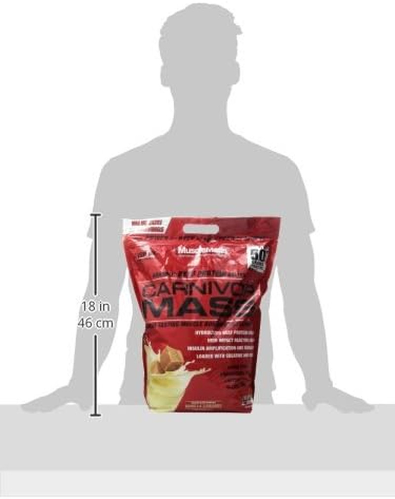 Carnivor Mass Anabolic Beef Protein Gainer, Vanilla Caramel, 10 Pounds