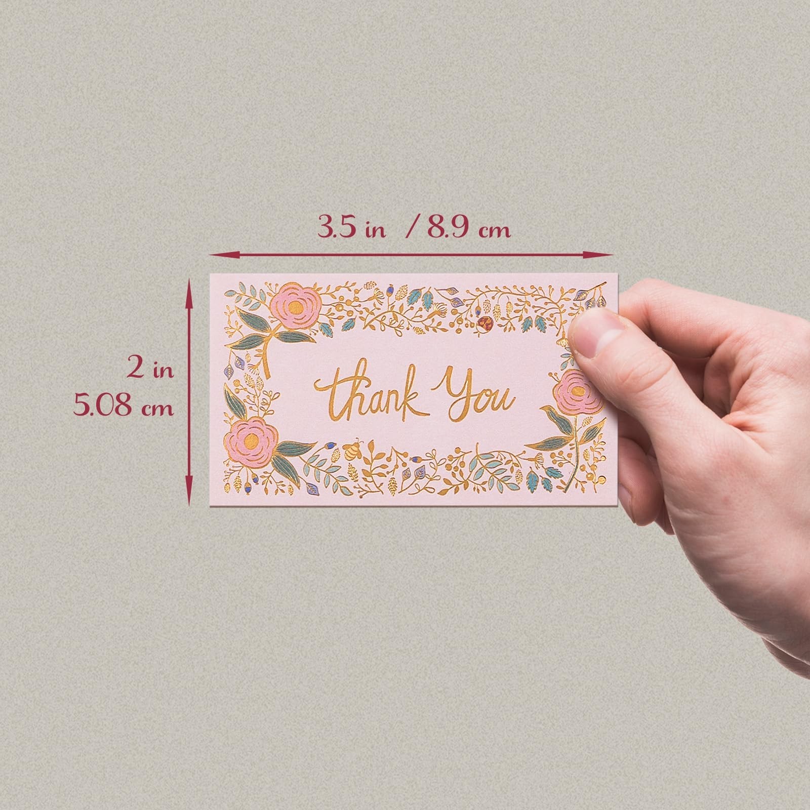 Prims & Flourish Small Thank You Cards Bulk, 100-Pack Mini Thank You For Your…