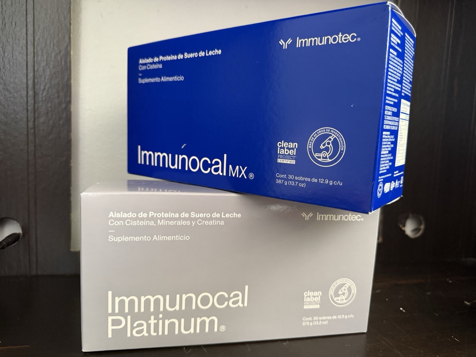 1 Immunocal Classic ( Blue ) & 1 Platinum : 2 BOXES – 60 Pouches. EXP 06/2025