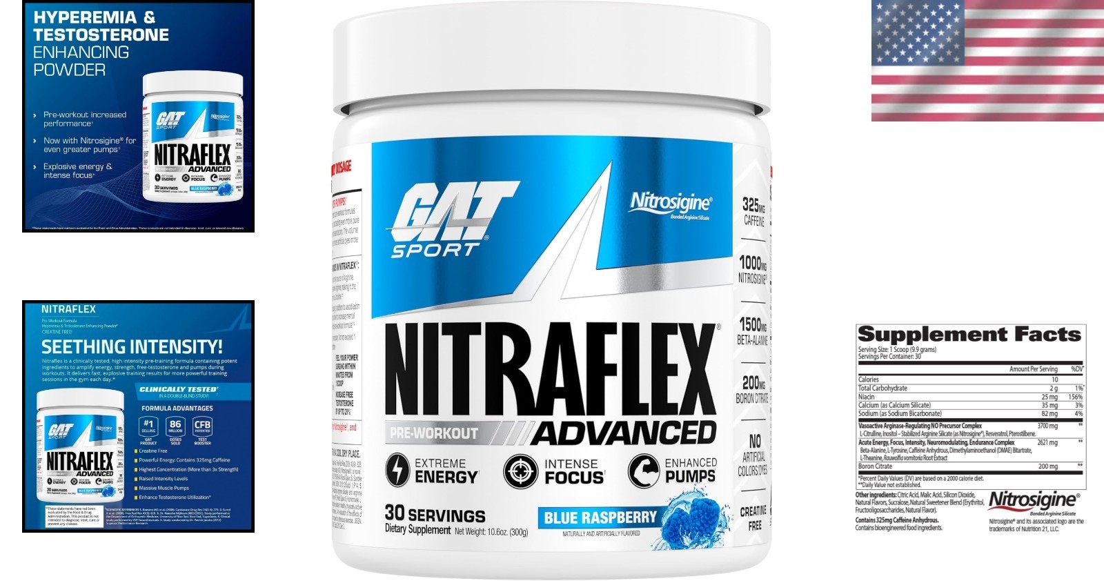 Advanced Blue Raspberry Pre-Workout Powder – Scientifically Proven Energy Boost