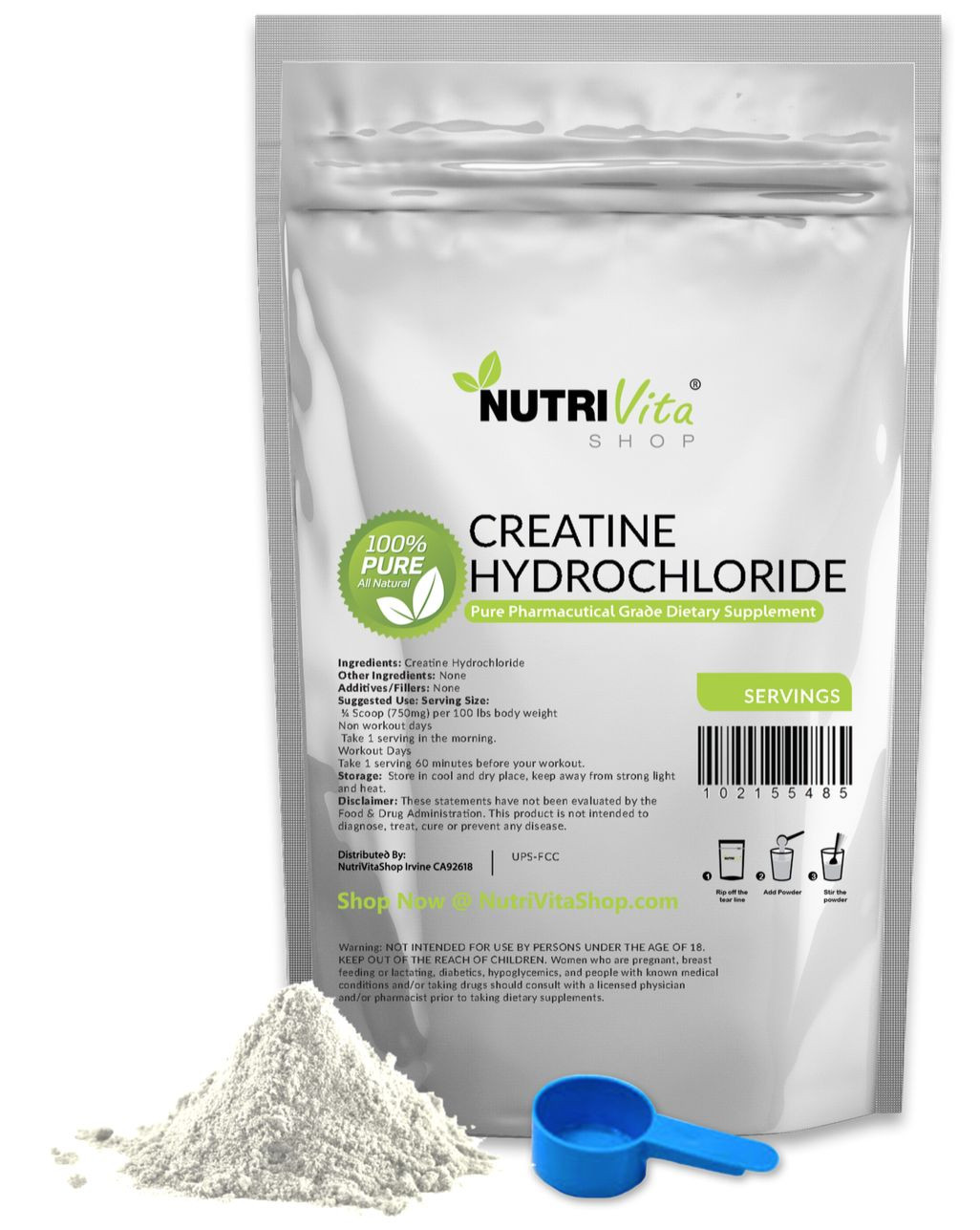 2500g (5.5 lb) NEW CREATINE HYDROCHLORIDE (HCL)