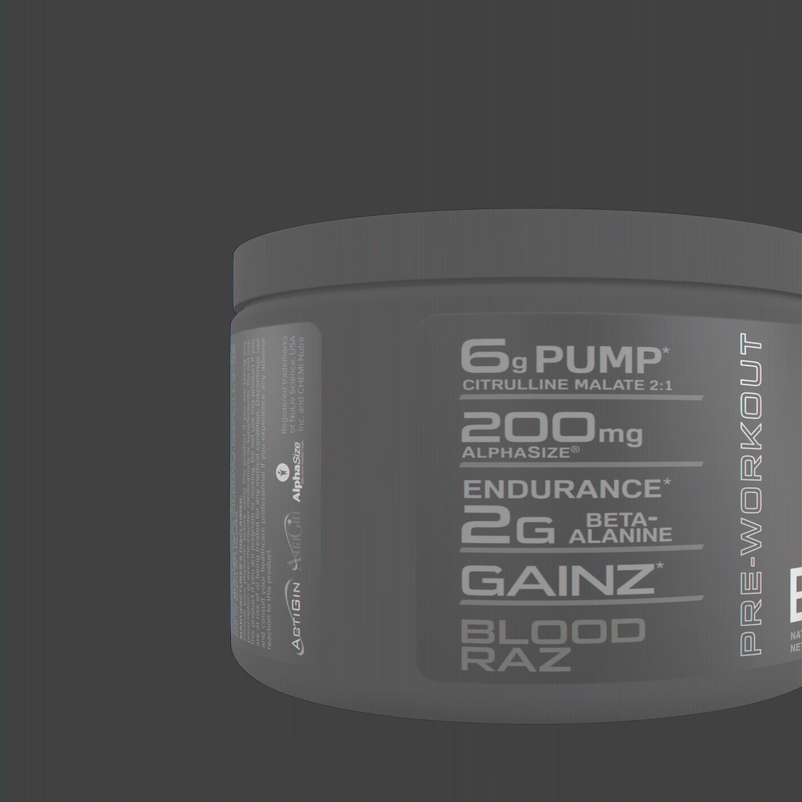 Pre-Workout Powder, Increased Energy, Blood Raz, 200 Mg Caffeine, 25 Servings