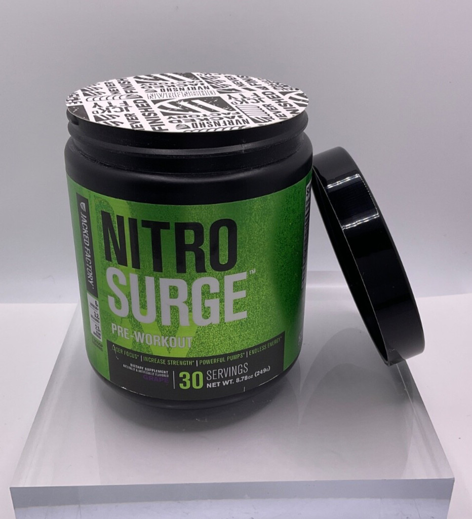 Nitro Surge Pre-Workout Grape 8.46oz (30 Servings) SEALED Exp 12/26