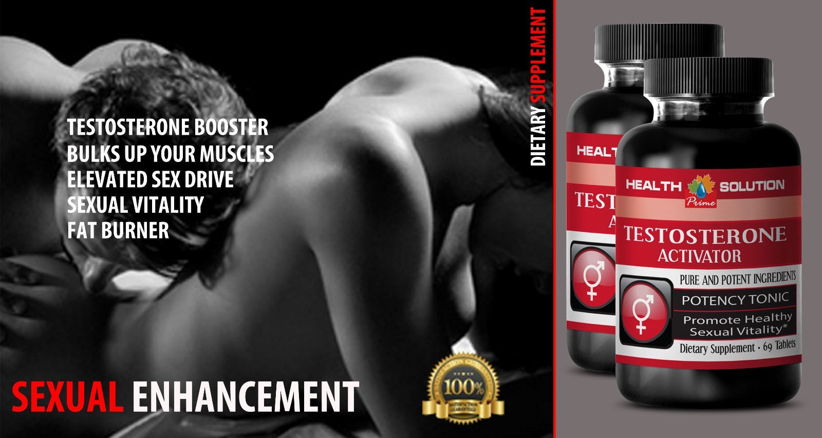 TESTOSTERONE ACTIVATOR – Made in USA Lose Weight Gain Muscle 3 Bottles