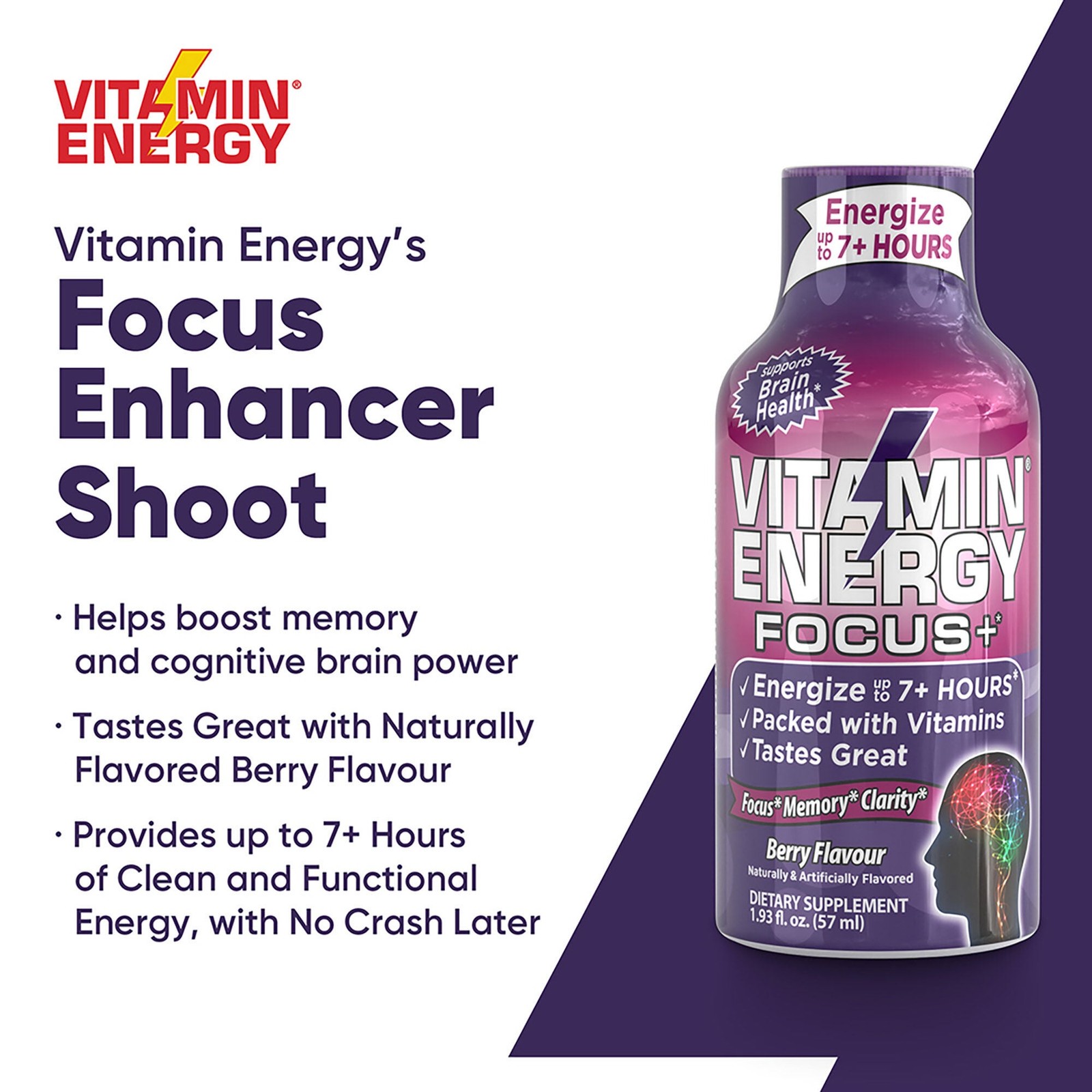 Focus+ – Berry – 1.93oz. (12 Pack)