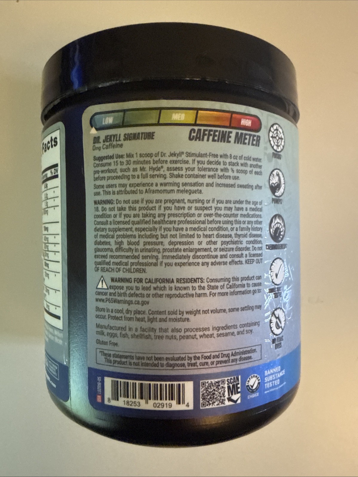 ProSupps Dr. Jekyll Stimulant-Free PreWorkout Blueberry Lemonade 10.4oz 08/2027