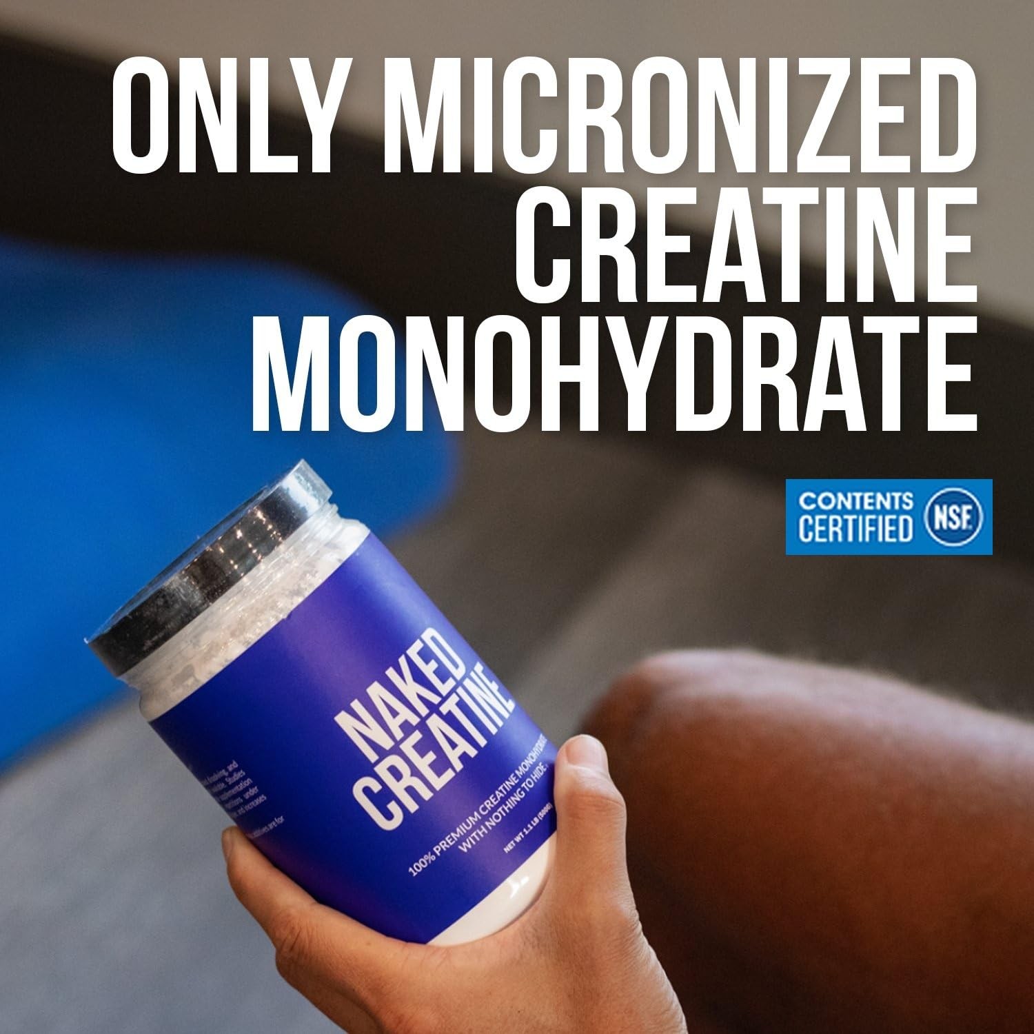 NAKED Pure Micronized Creatine Monohydrate 100 Servings (Pack of 1), Blue