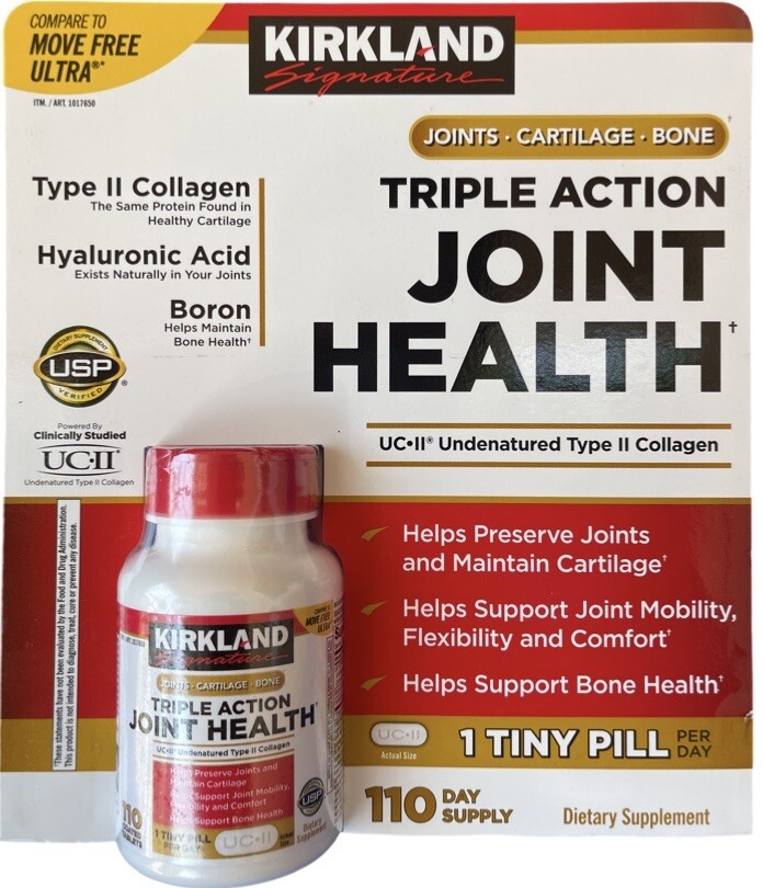 Kirkland Triple Action Joint Health Cartilage Bone Support,110 tablets