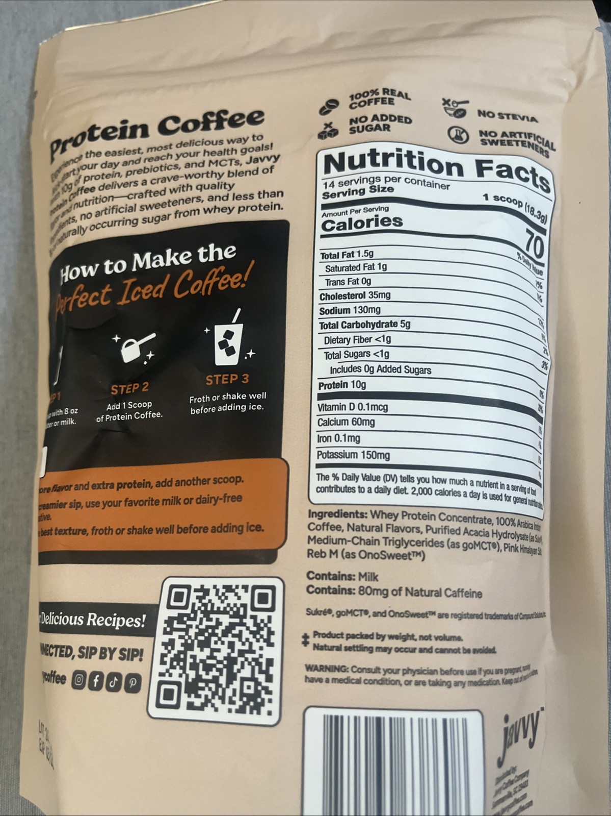 (2) Variety Javvy Vanilla & Caramel Protein & Instant Iced Coffees ☕️