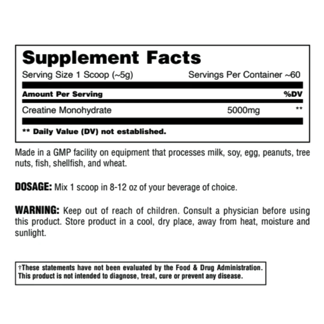 Universal Animal Micronized Creatine Monohydrate Powder Unflavored 3 Sizes New