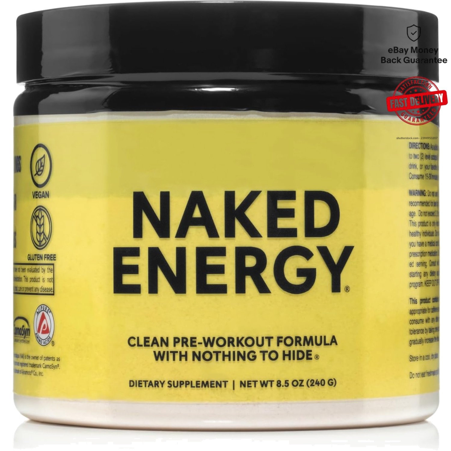 Pure Pre Workout – Energy Management Powder, No Additives, 50 Servings