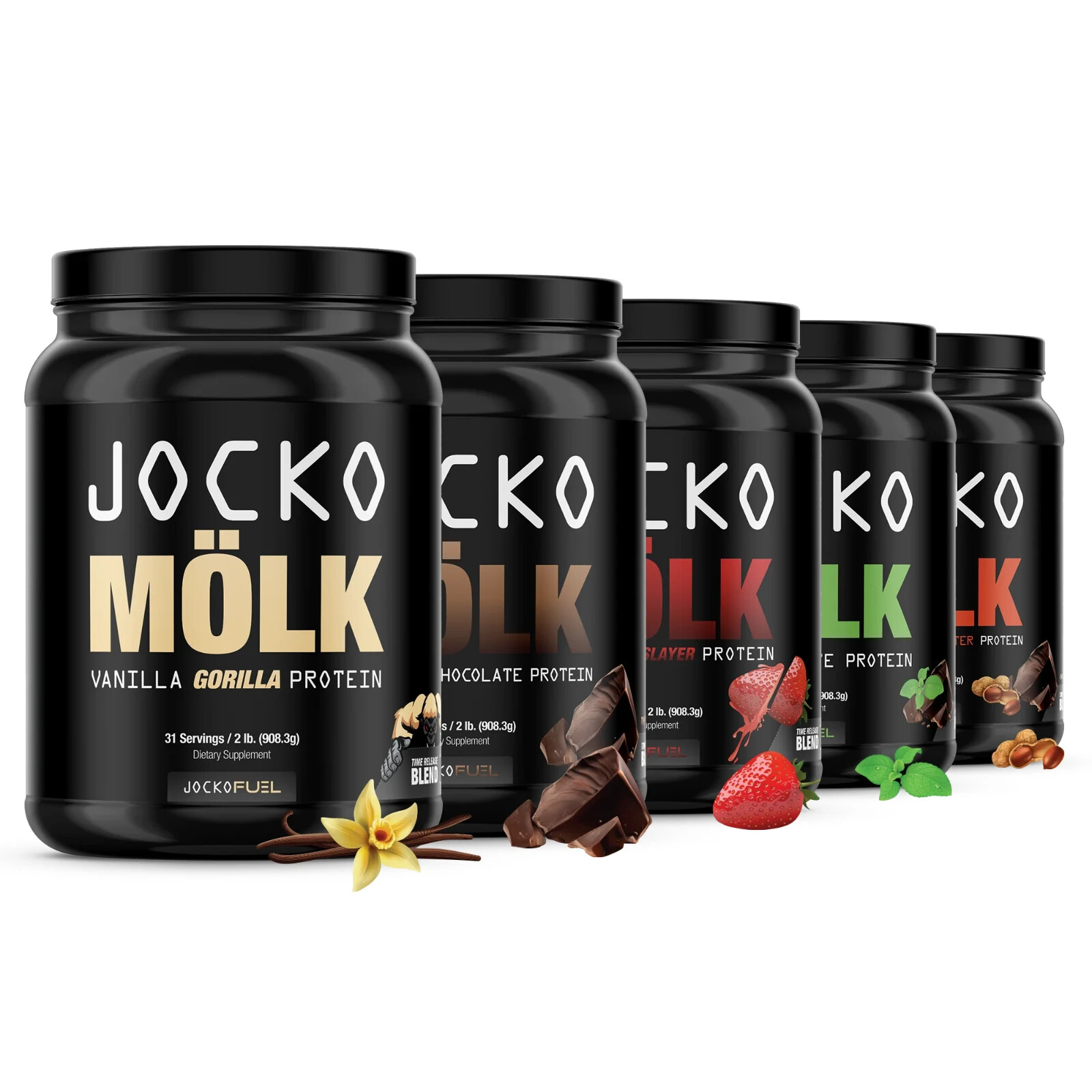 Jocko Mӧlk, Protein Powder Drink, Vanilla Gorilla, 22g Protein, 2 lb.
